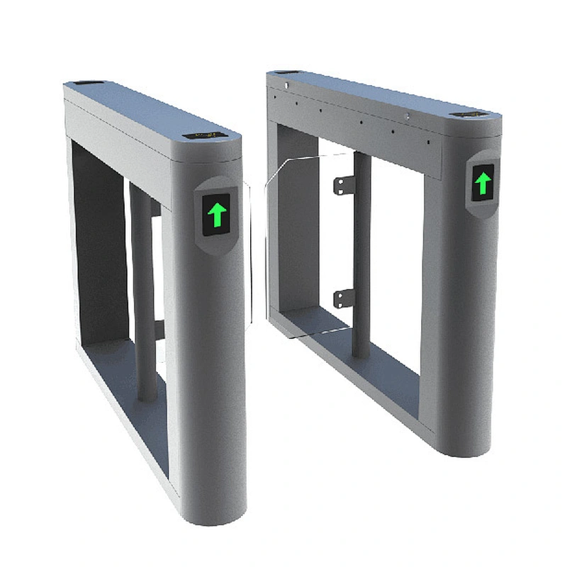 Security Entrance Scan System QR Code Sliding Turnstile Security Swing Barrier Gate For Public Lobby