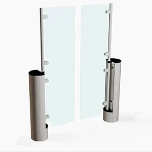 OEM New 304 Stainless Steel Supermarket Telescopic Swing Tubular Barrier Gate Design