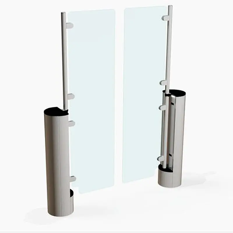 OEM New 304 Stainless Steel Supermarket Telescopic Swing Tubular Barrier Gate Design