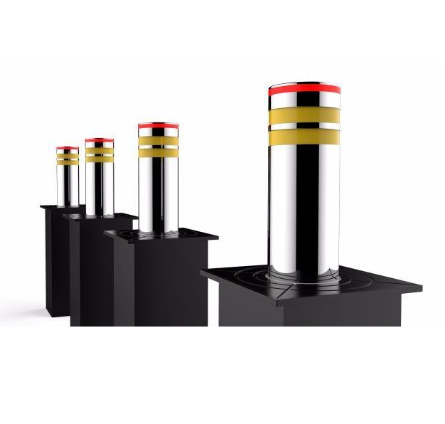 Good Quality Road Safety Parking Lot Stainless Automatic Rising Bollard 219*600mm electric bollard