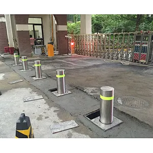 Electric Stainless Steel Automatic Rising Bollards For Vehicle Control