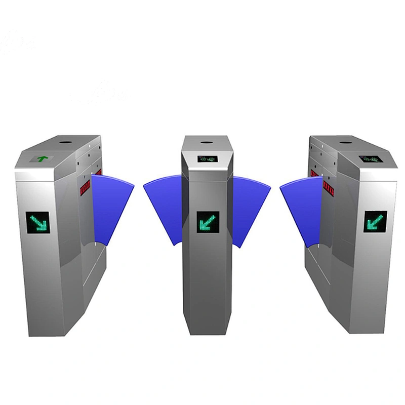 Flap Turnstiles Time Attendance Brushless DC Motor Flap Barrier