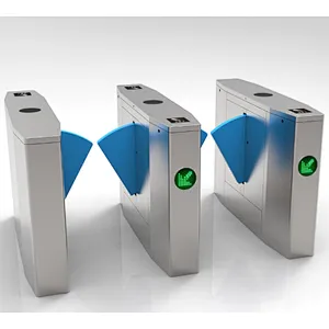 Indoor / Outdoor Flap Barrier Turnstile Waist Height Turnstile Sliding High Speed