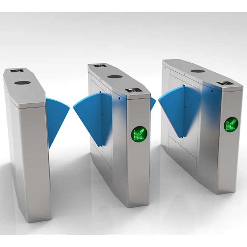 Indoor / Outdoor Flap Barrier Turnstile Waist Height Turnstile Sliding High Speed