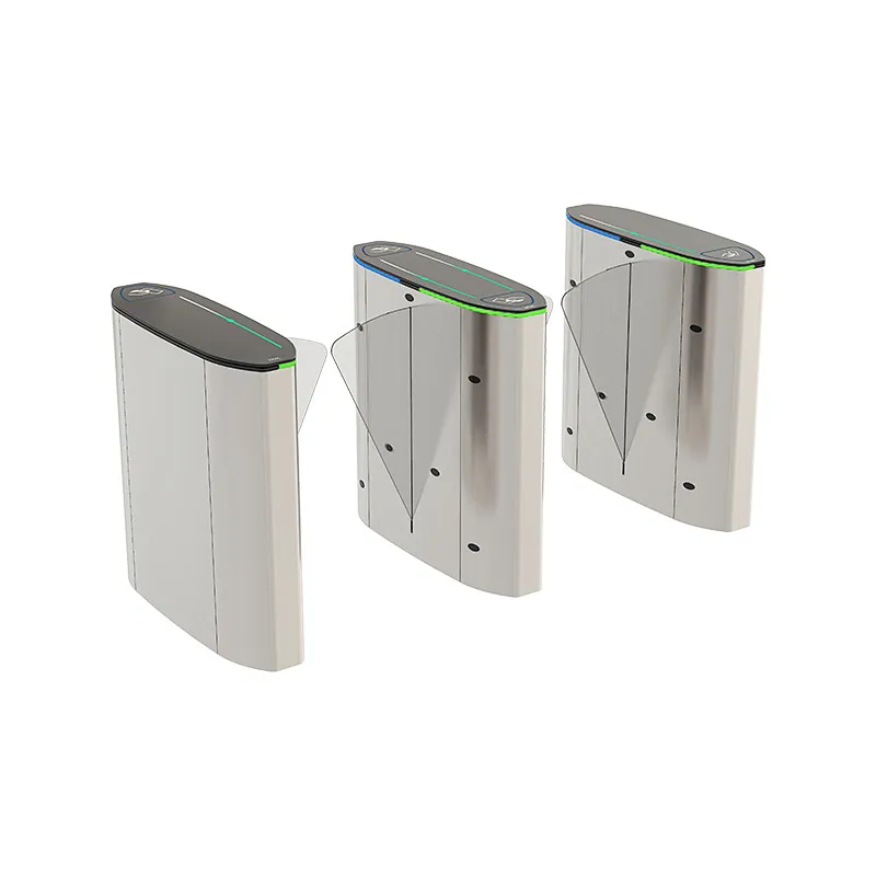 Pedestrian Entrance Automatic Flap Turnstile Access Control System