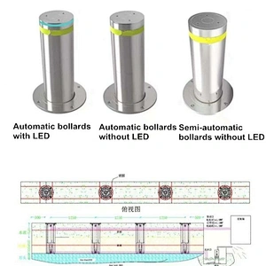 Heavy Duty 304 Stainless Steel Auto Rising Car Park Barrier Bollard
