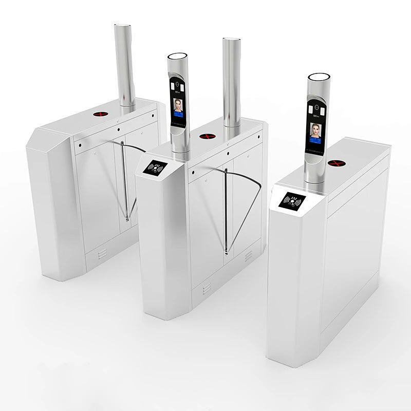 Full Automatic Flap Barrier Turnstile with Smart Card QR Code Reader