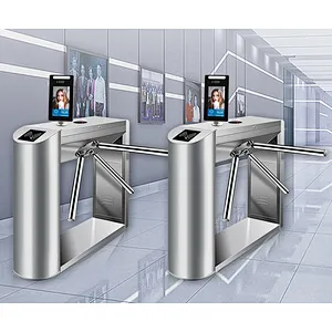 Turnstile Gate Access Control With Facial Recognition Camera And Time Attendance  Detection