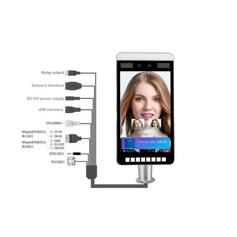 8 inch TCP/IP Smart Face Scan Access Control System Face Recognition Access Terminal