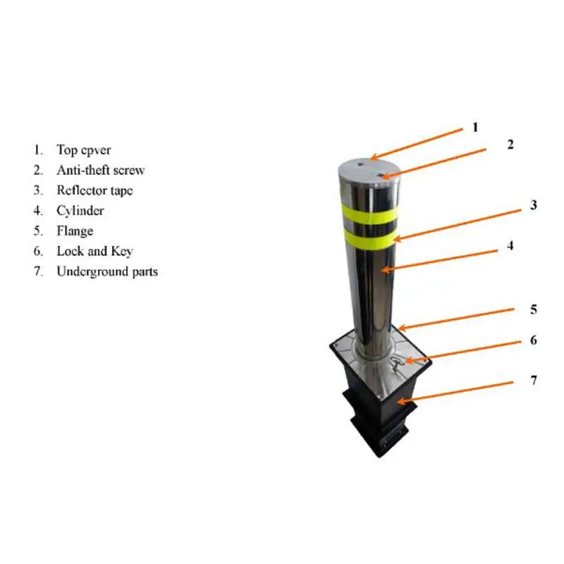 Parking Barrier Security Bollard Mechanical Parking Locks