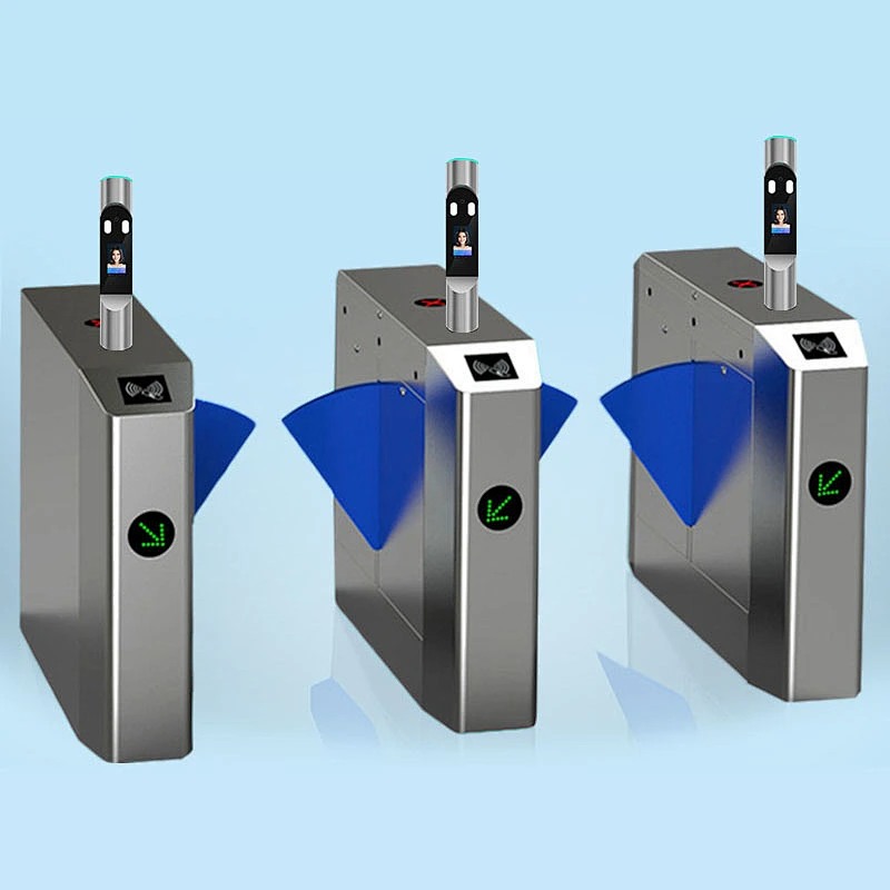 Fingerprint Access Control Flap Barrier Building Counter Electronic Turnstile For Ticket Management System