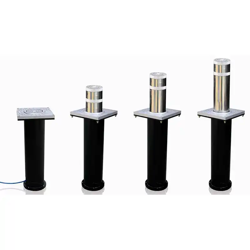 Stainless Steel Metal Traffic remote control high security automatic hydraulic safety rising bollard manufacturer