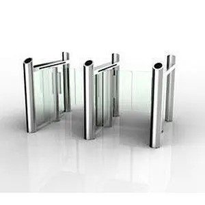 Automatic Aluminum Double Flap Turnstile Swing Barrier Gate