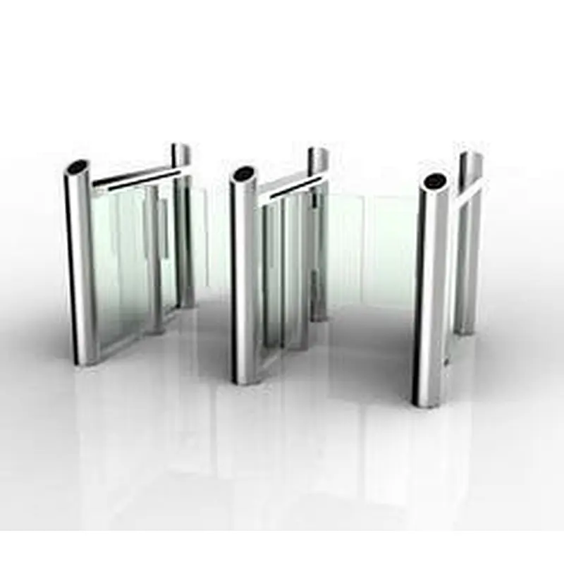 Automatic Aluminum Double Flap Turnstile Swing Barrier Gate