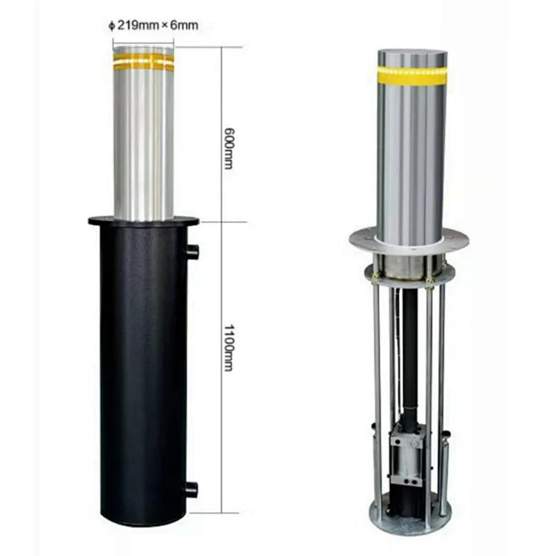 Full Automatic electric parking rising bollards/Anti-terrorist car block automatic rising bollard