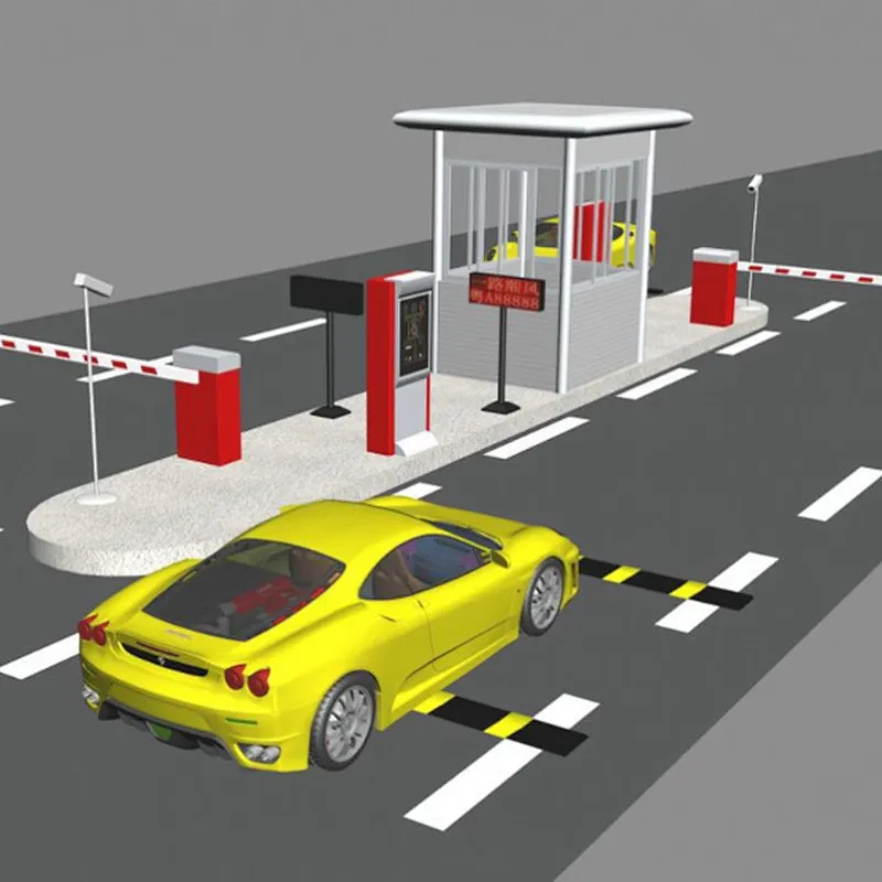 Automatic Car Parking LPR Camera License Plate Recognition System with Folding Boom Barrier Gate