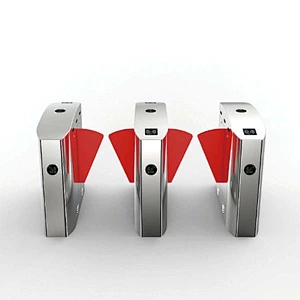 Intelligent Card Reader Access Barrier Gate Torque Controlled Brushless Motor Turnstile Flap Barrier