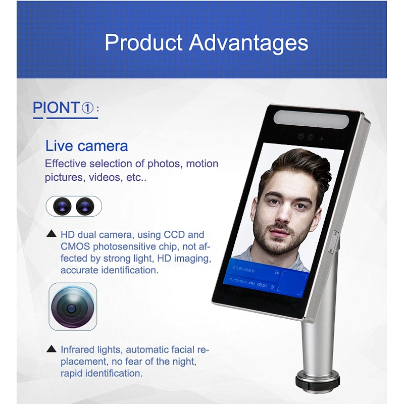 Facial Recognition Scanner Terminal with Fast Speed Security Barrier Gate Turnstile