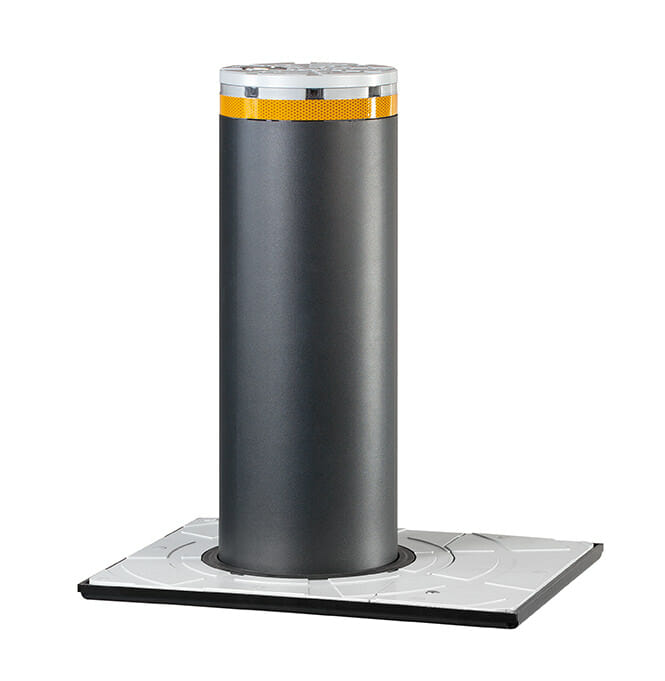 Security retractable road block barriers automatic rising bollard