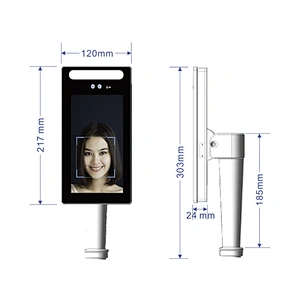 Biometric Device Facial Recognition Electric Lock Glass Door Access Control System for Employees