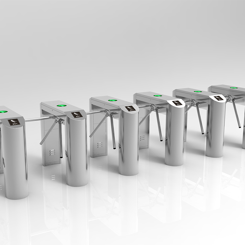 Waist height esd barcode reader face recognition tripod turnstile
