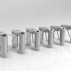 Waist height esd barcode reader face recognition tripod turnstile