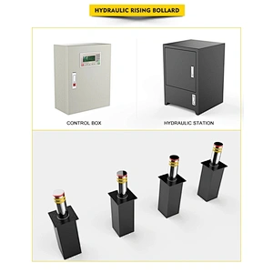 Hydraulic parking system vehicle access control stainless steel automatic parking bollard Led Bollard parking system