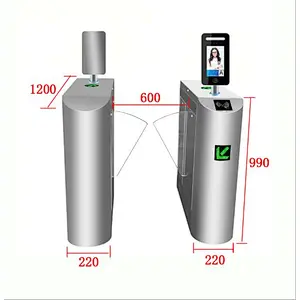 China Factory Flap Barrier Turnstiles Pedestrian Access Control Entry Security Fast Speed Gate