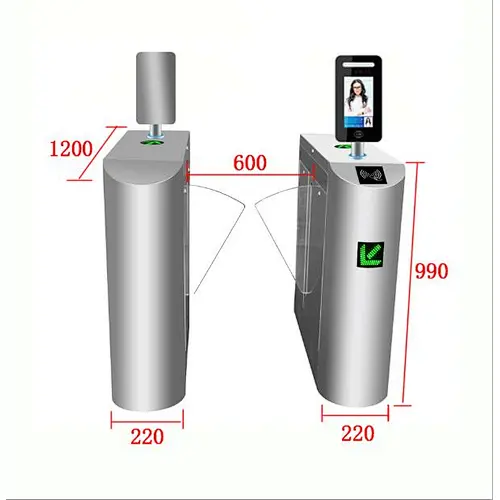 China Factory Flap Barrier Turnstiles Pedestrian Access Control Entry Security Fast Speed Gate