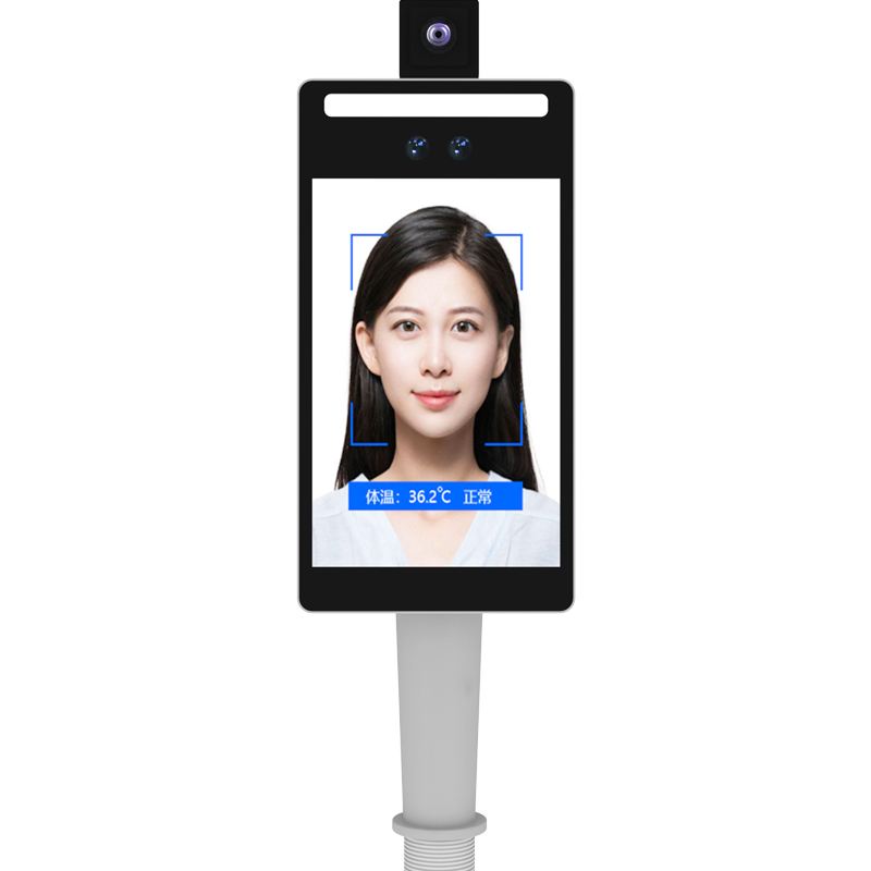 8 Inch Digital Signage with degree sensor Auto Hand Liquid Dispenser built in Binocular camera Face Recognition
