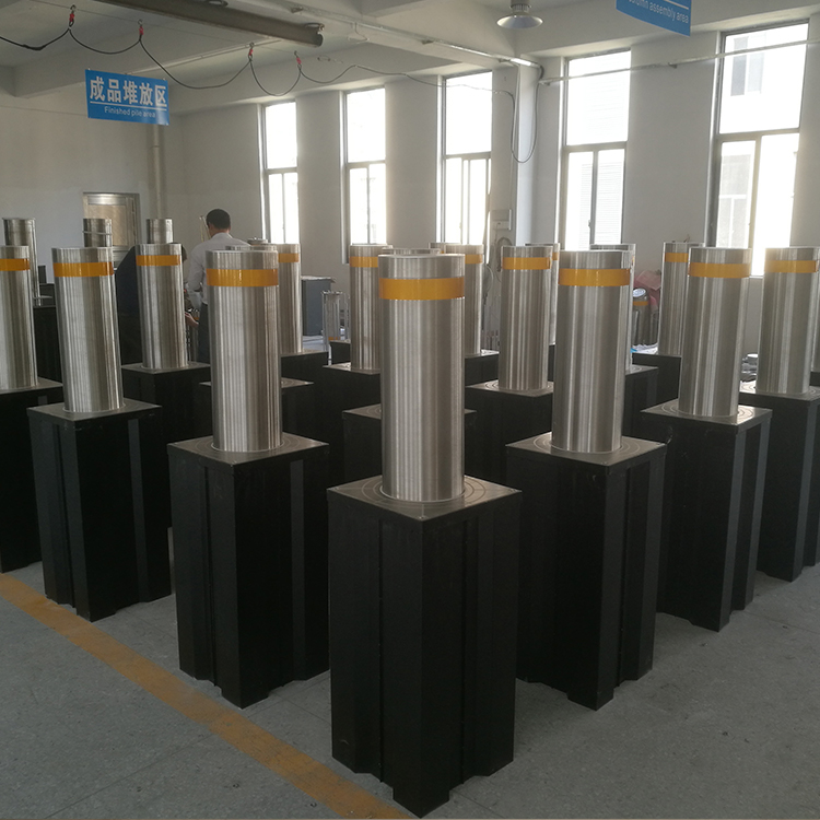 Full Automatic electric parking rising bollards/Anti-terrorist car block automatic rising bollard