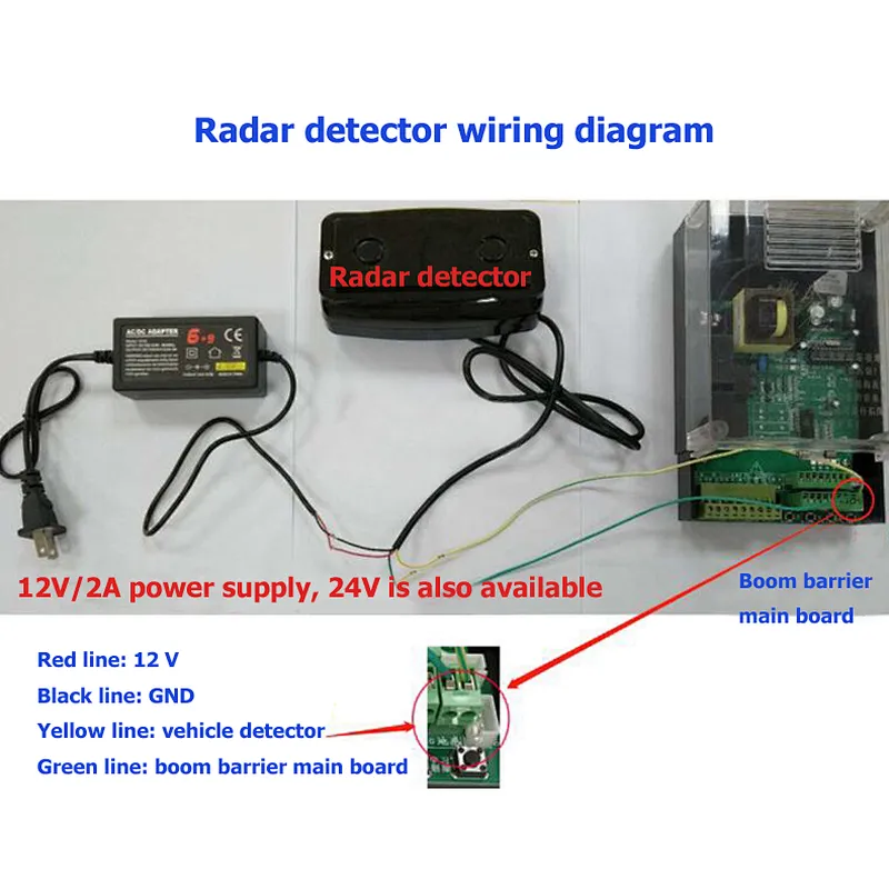 Anxia Boom Barrier Infrared Vehicle Parking Lot Ultrasonic Radar Detector Sensor