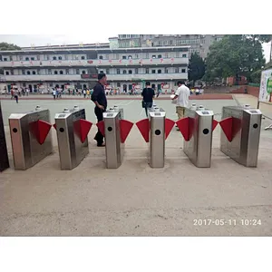 China Factory Flap Barrier Turnstiles Pedestrian Access Control Entry Security Fast Speed Gate