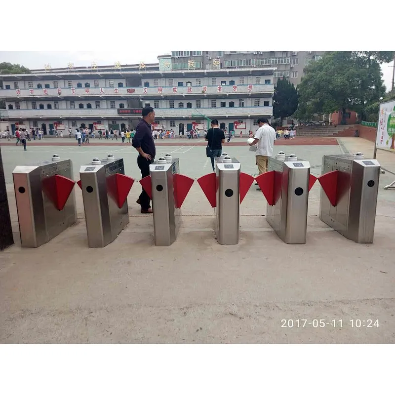 China Factory Flap Barrier Turnstiles Pedestrian Access Control Entry Security Fast Speed Gate