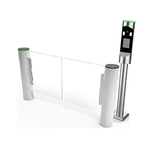 Cylindrical Speed Gate Security System Self Closing Fast lane Flap Barrier Speed Gate Suppliers