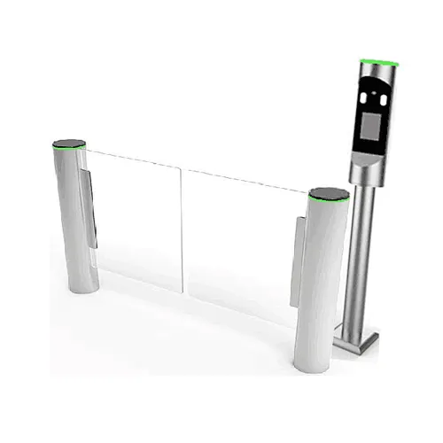 Cylindrical Speed Gate Security System Self Closing Fast lane Flap Barrier Speed Gate Suppliers