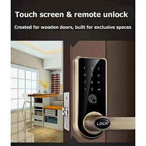 Temporary Password, RFID, Wireless App Entry Touch Screen Keypad Smart WiFi Home Door Lock