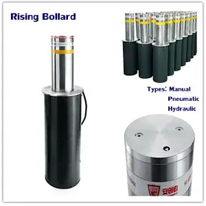 Bollards Lifting Time 1.5s to 3s Stainless Steel Barrier Hydraulic Automatic Rising LED Bollards