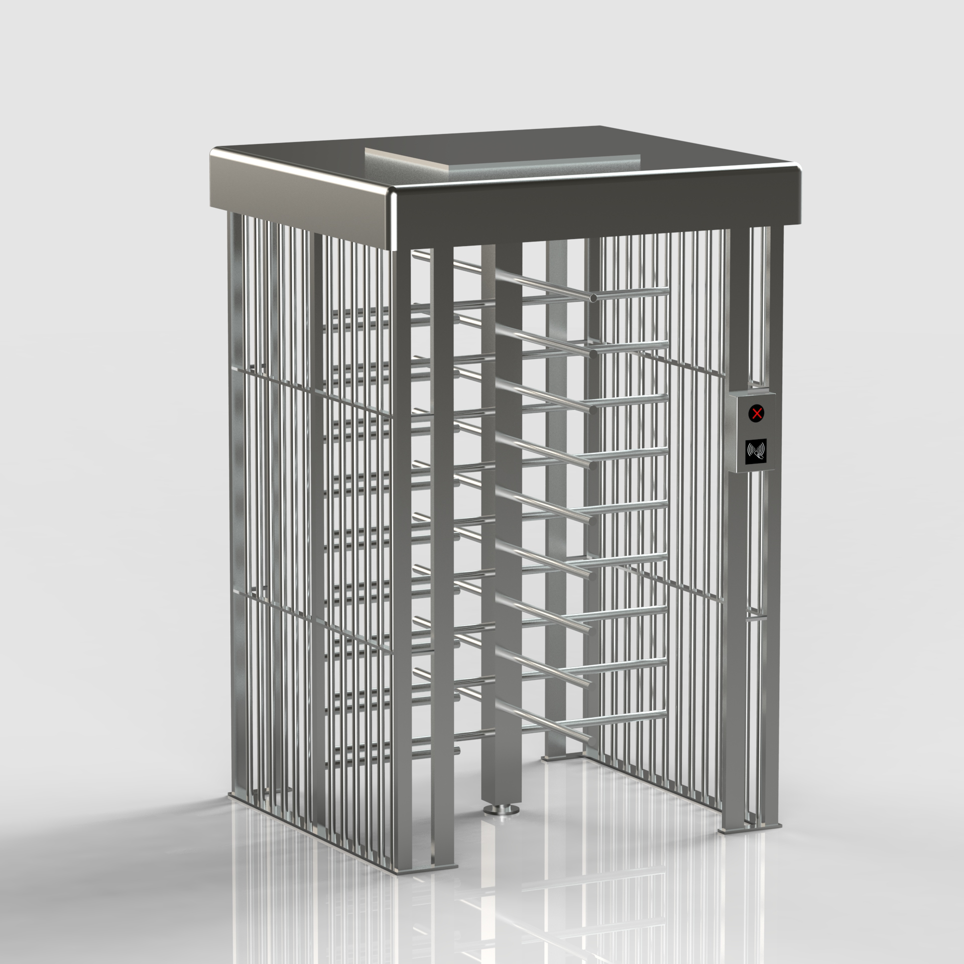 Security Access Control Full Height Turnstile Semiautomatic Mechanism
