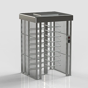 Security Access Control Full Height Turnstile Semiautomatic Mechanism