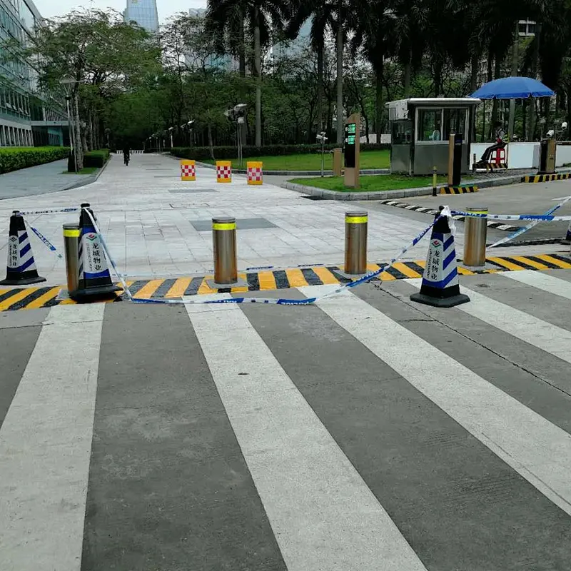 Automatic Retractable Parking Hydraulic Rising Bollard for Hotel/Hydraulic Bollards With Controller Box