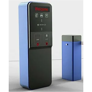 Boom barrier gate with biometric  access control ticket box for car parking system