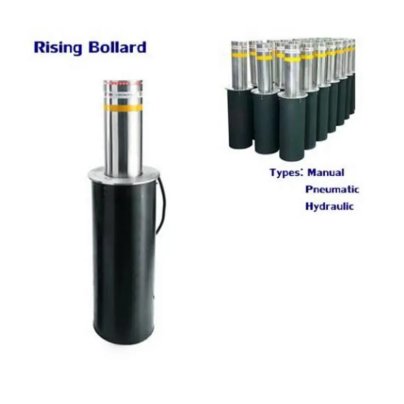 2019 Full automatic stainless steel LED hydraulic road rising bollard barrier lifting column blocker