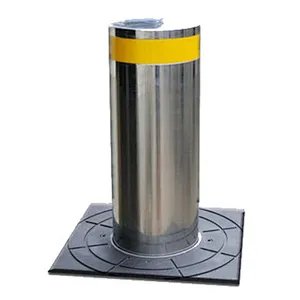 Hydraulic parking system vehicle access control stainless steel automatic parking bollard Led Bollard parking system