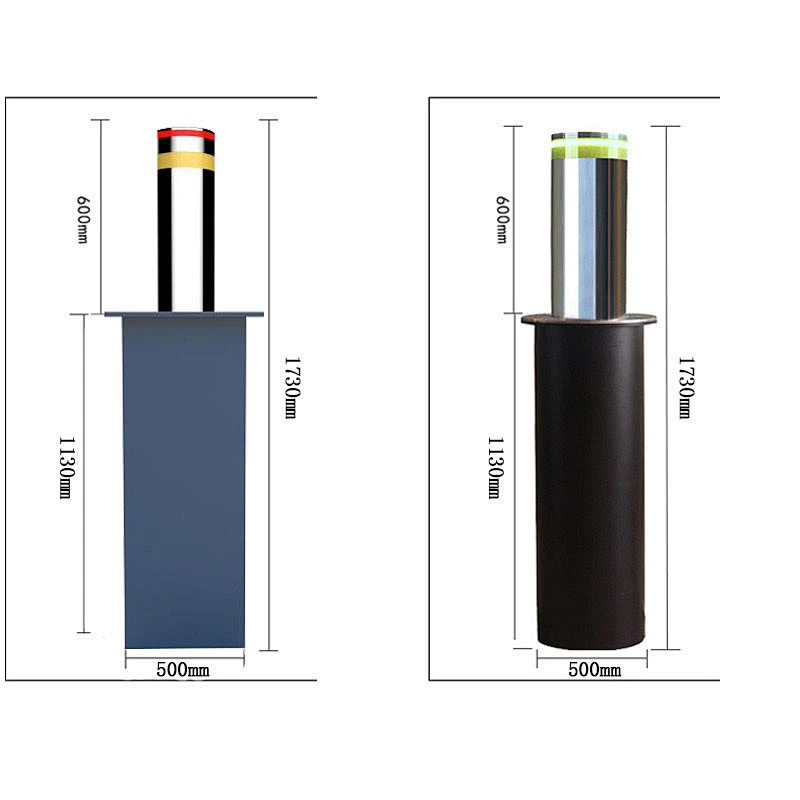Factory price 304 Stainless Steel Hydraulic Rising Bollard with Led Bollard Light