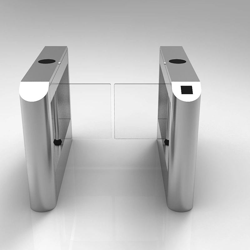 Security Entrance Scan System QR Code Sliding Turnstile Security Swing Barrier Gate For Public Lobby