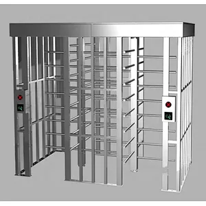 RFID card integrated motorised 304 stainless steel full height high entry exit turnstile