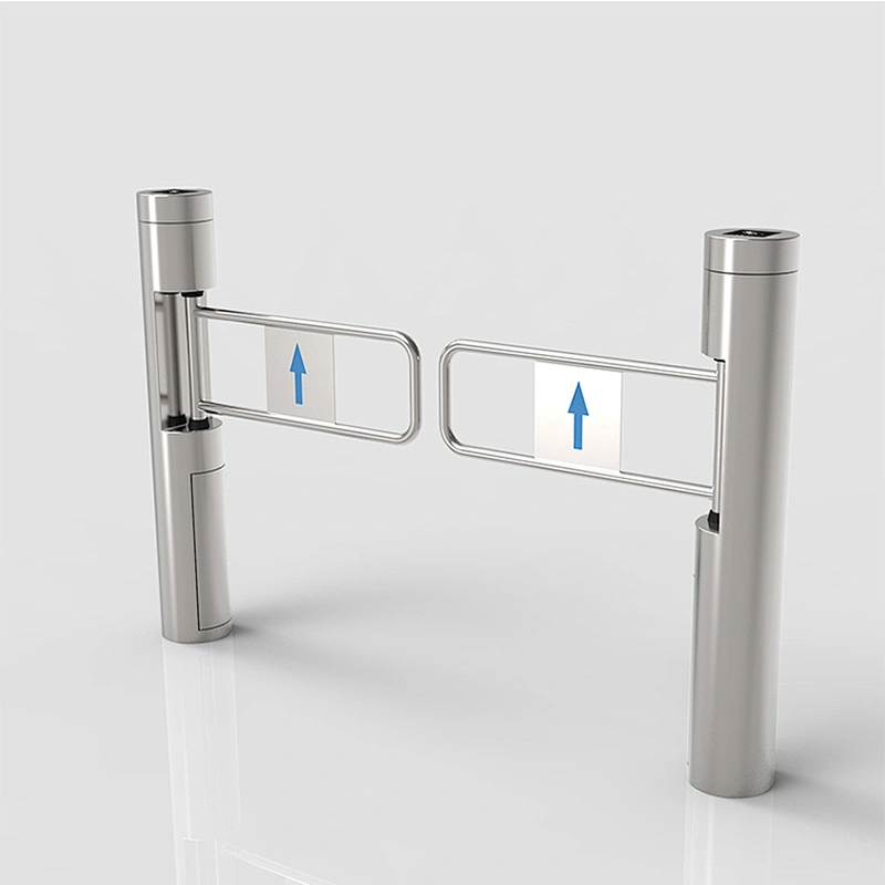 Access Control System Dc Brushless Motor Pillar Glass Swing Gate For Supermarket