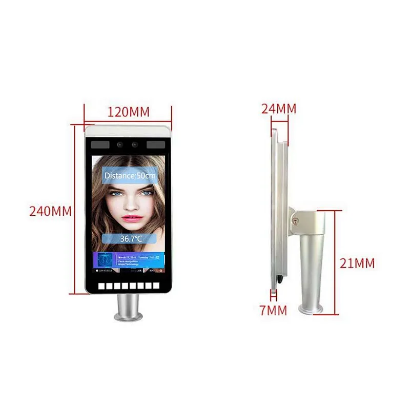 7 inch Non-contact Wireless Touch Screen Facial Recognition Access Control System