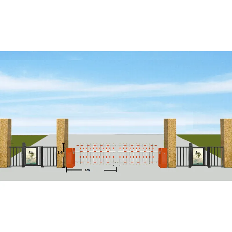 Car Park Barrier Automatic Accordion Barrier Gate with RS485